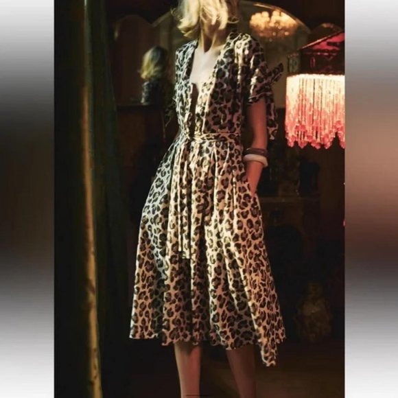 ZARA ANIMAL PRINT SHIRT DRESS ZW COLLECTION - Picture 2 of 4